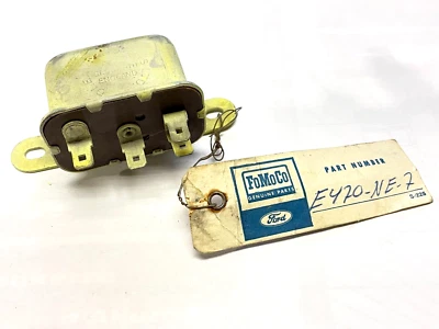 FORD CLASSIC CAPRI, CONSUL 1962-66 RELAY HEADLAMP FLASHER ASSY #E470-NE-7 NOS! - Image 1 of 4