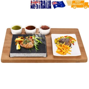 Black Rock Grill Steak Stone Set Hot Stone Cooking Steak Stone w/Ceramic Dishes - Picture 1 of 13