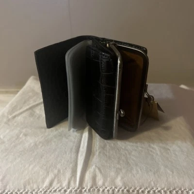 Nuevo con etiquetas Cartera Patricia Nash Pequeña de Cuero Astor Negra Cocodrilo Repujado  Foto 1 de 4