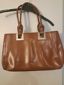 Cognac Braune Damen Handtasche von L. CREDI - Bild 1 von 13