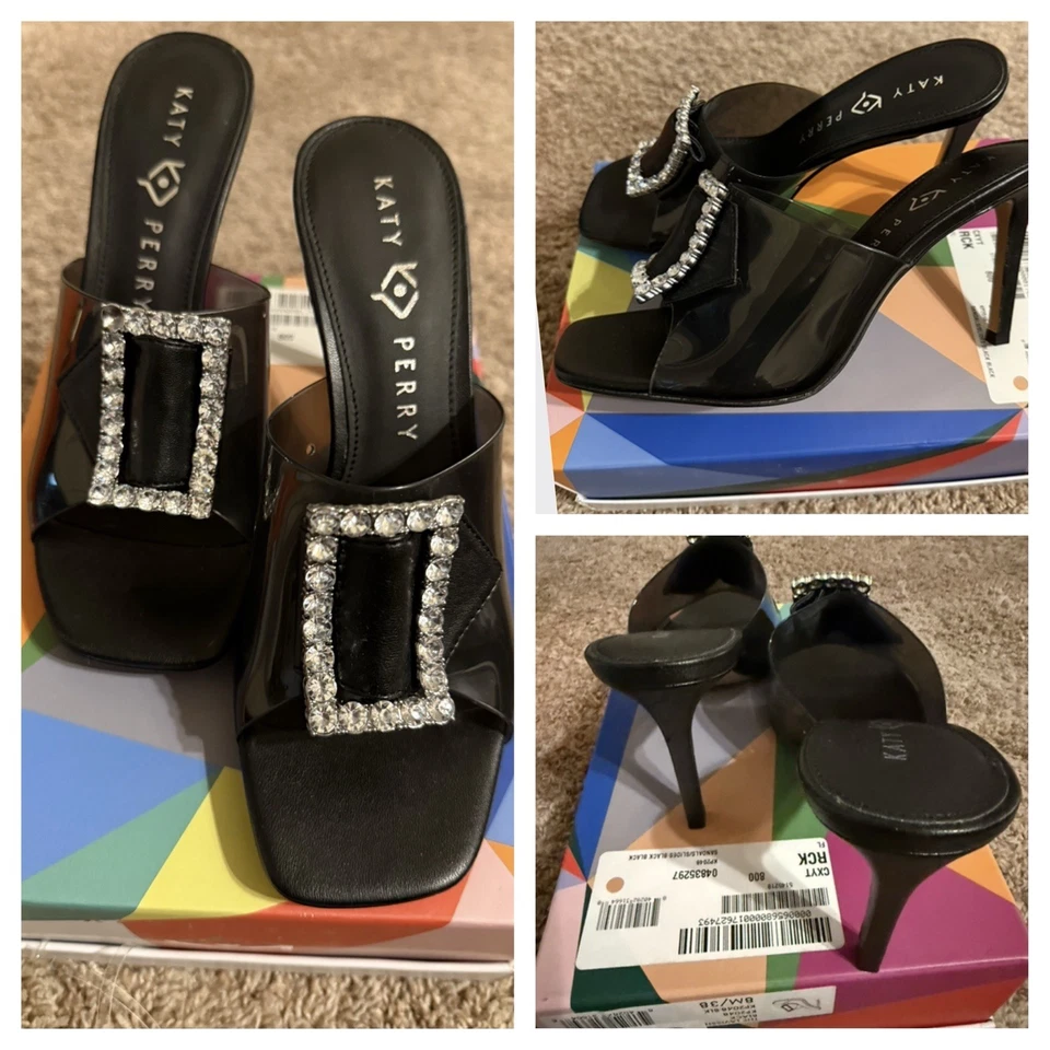 ✨ Tacones Katy Perry cristal negro — talla 8M ✨ Foto 1 de 1