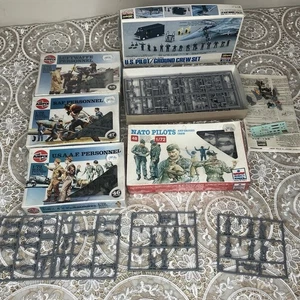 Airfix Hasegawa 1/72 Soldiers lot USAAF RAF Luftwaffe Personnel US & NATO Pilots - Picture 1 of 9