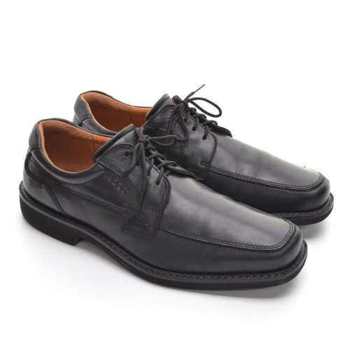 Scarpe uomo Ecco Panel Oxford punta quadrata 45 12 W pelle nera blucher comode