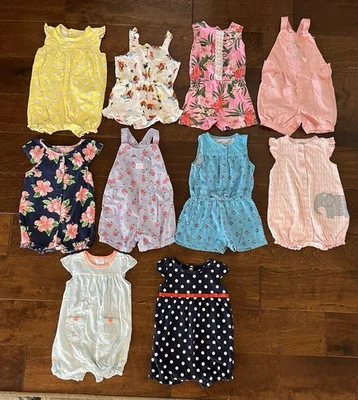 Toddler Girl One Piece Rompers Size 18 Months Lots/Bundle Of 10 - Image 1 of 4
