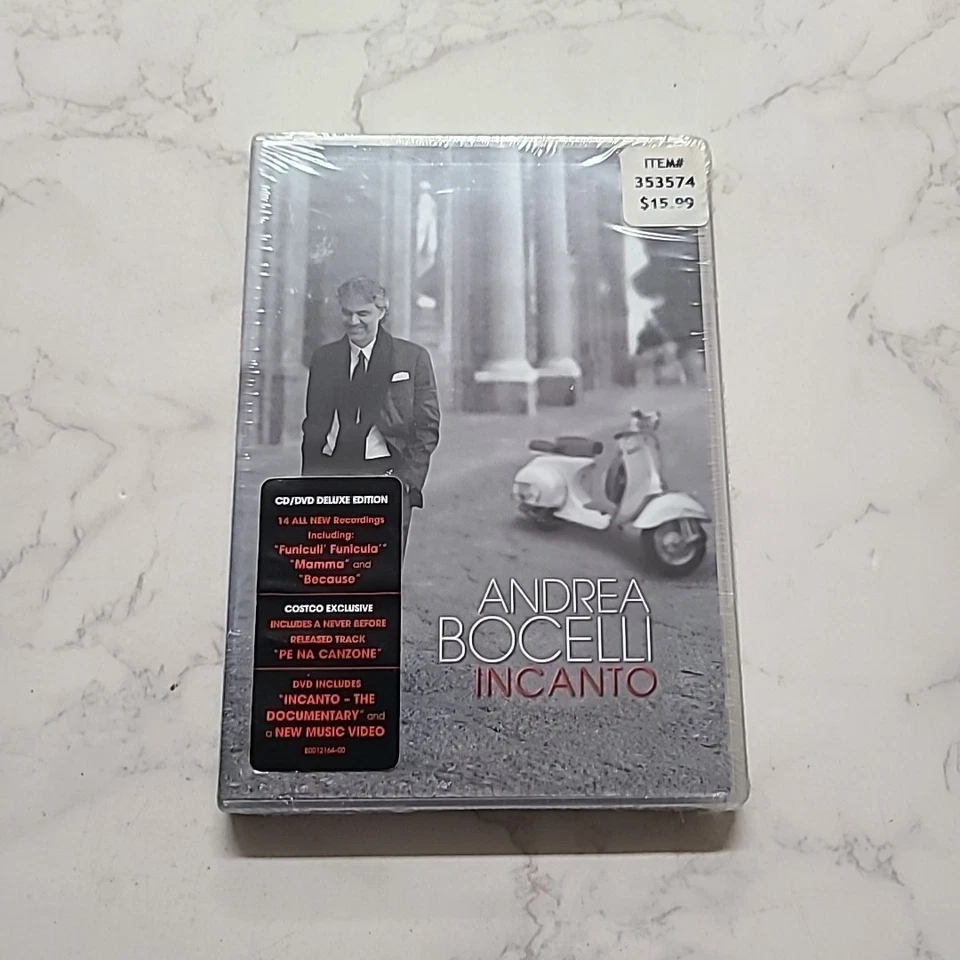Andrea Bocelli CD DVD Combo Incanto 2008 Opera Clasical Singer Italian