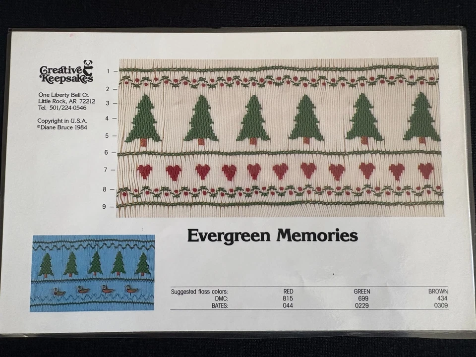 Evergreen Memories Smocking Plate Creative Keepsakes 1984 Foto 1 de 1