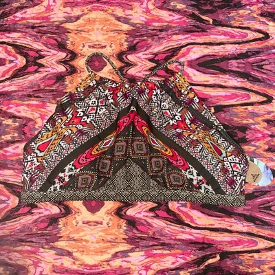 Prana boho Brina Cargo Marrakesh geometric tankini bathing suit top Size XL NWT - Image 1 of 4