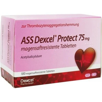 DEXCEL PHARMA GMBH 3x ASS Dexcel Protect 75 mg magensaftres.Tabletten 100 ST PZN 9372849