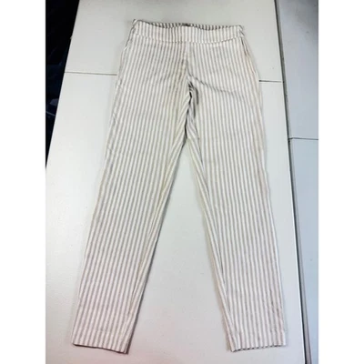Nanette Lepore Striped Pants Size 0 Beige White Career Casual - Image 1 of 4