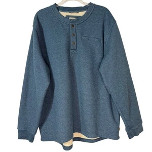 L.L.Bean Mariner Blue Katahdin Iron Works® Bonded Waffle Fleece Henley Gr. XXL - Bild 1 von 7