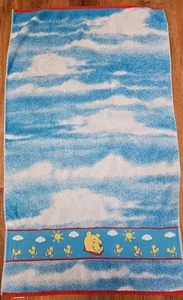 Disney Winnie The Pooh Shower Towel 45 X 26, Blue Clouds, Ducks - Picture 1 of 7