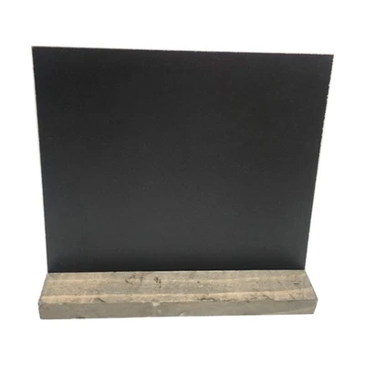 Wooden Blackboard Single Side Desk Sign Blank Plaque for DIY Painting Writing - Image 1 of 4