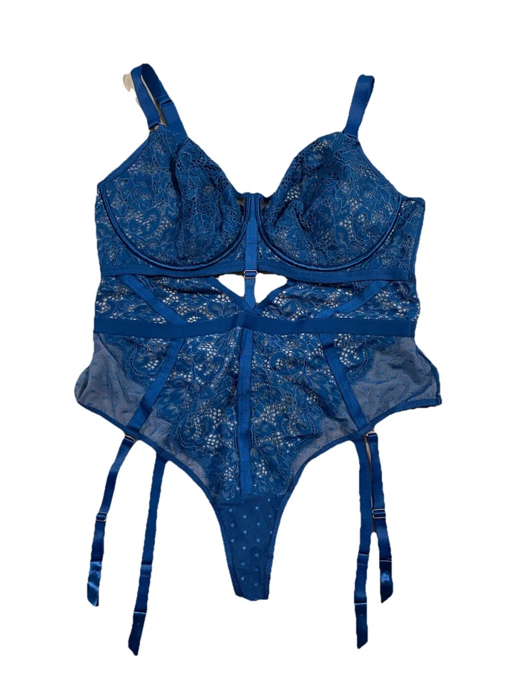 Body FOX & ROYAL Hollie con aros azul Poseidón talla 40DD/DDD Foto 1 de 4