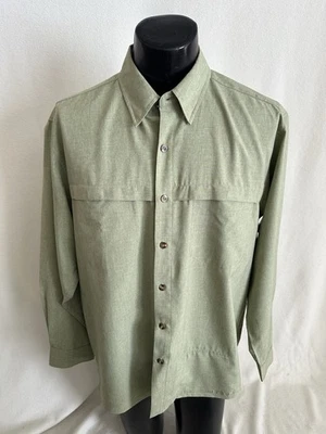 Royal Robbins Shirt Men’s Large Green Polyester Hiking Outdoors Vented EUC - Image 1 of 4