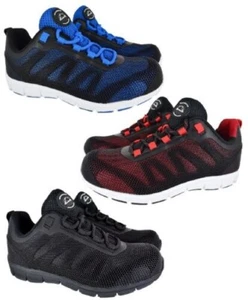 MENS LIGHTWEIGHT ULTRA SAFETY TRAINERS STEEL TOE CAP WORK SHOES BOOTS SIZE 7-11 - Picture 1 of 2