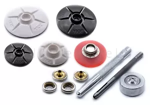 YKK Snad fissaggio autoadesivo kit passaruota roulotte copertura poppers strumento - Foto 1 di 12