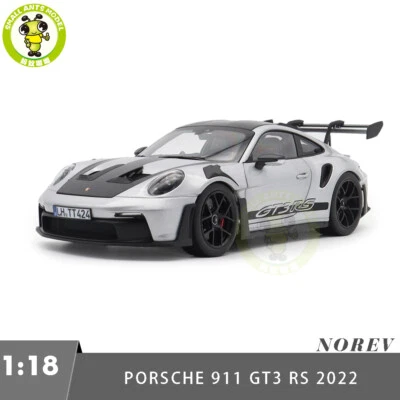 1/18 Porsche 911 992 GT3 RS 2022 Norev 187371 Silver Metallic Diecast Model Car - Image 1 of 4