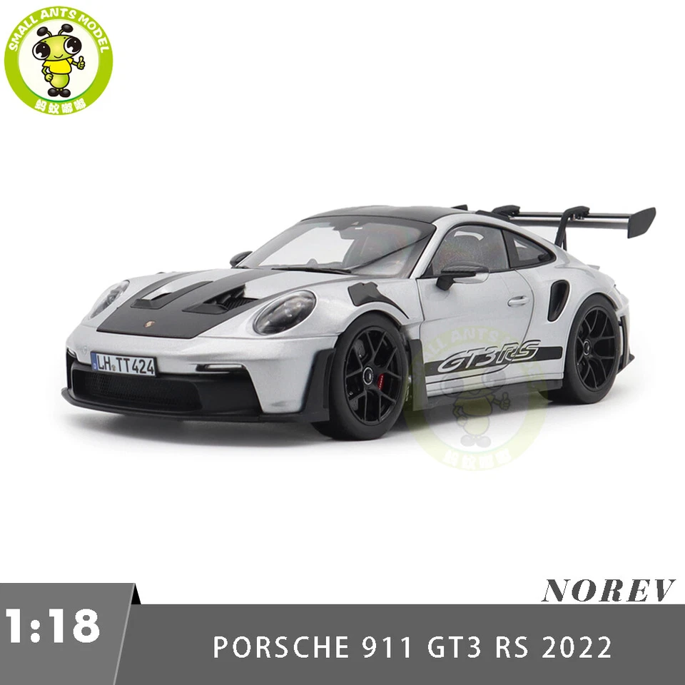 1/18 Porsche 911 992 GT3 RS 2022 Norev 187371 Plateado Metálico Diecast Model Car Foto 1 de 4
