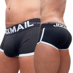 JOCKMAIL Mens Padded Butt & Pouch Enhancing Boxer Brief Push Up Underwear Trunks - Picture 1 of 8