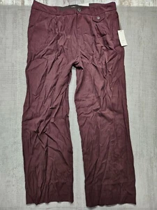 A New Day Women's Wide Leg Trousers Relaxed High-Rise Pants Size 16 Brown - Picture 1 of 13