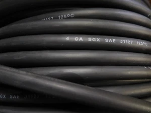 4 AWG SGX BLACK AUTOMOTIVE WIRE - HIGH TEMP - MADE IN USA - 25 FEET - Picture 1 of 5