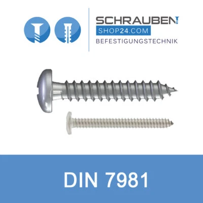 Blechschrauben Linsenkopfschrauben Edelstahl DIN 7981 ISO 14585 TORX Linsenkopf - Bild 1 von 4