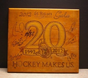 20TH ANNIVERSARY OTTAWA SENATORS 65 ROSES GALA 6 TEAM MEMBER AUTOGRAPHED PLAQUE - Picture 1 of 12