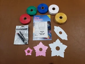 Bow Maker Kit w 250 yards Poly Ribbon New Makes 4 Sizes of Bows w Ribbon Slitter - Picture 1 of 16