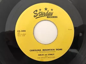 '57 Ohio Bluegrass 45 HARLIN & STANLEY Carolina Mountain Home STARDAY hear - Picture 1 of 2