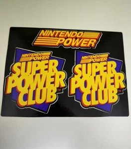 Vintage 90s Nintendo Super Power Club Promo Sticker Authentic Employee RARE 6x8 - Picture 1 of 3