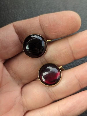 Gemelos Swank Vintage Tono Dorado Triángulo Redondo Lucite Centro Firmado Elegante A2 Foto 1 de 4