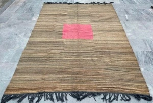 Afghan Kilim Flat Weave Kilim,Wool Kilim Striped Large Kilim 6x8 ft Free Ship - Picture 1 of 8