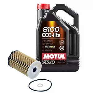 5L Motul 8100 ECO-LITE 5W30 Wix Filter Motor Oil Change Kit API SP-RC - Picture 1 of 1