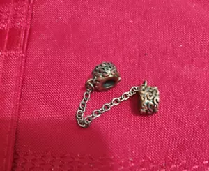 Pandora Safety Chain Charms Silver and Gold - Picture 1 of 7