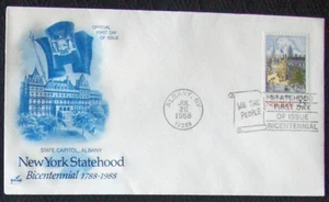 US FDC SC #2346 NEW YORK STATEHOOD 1988. - Picture 1 of 1