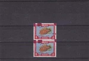 Sudan lion fish rare inverted overprint one stamp also error omitted 2 SG 2008 - Picture 1 of 1