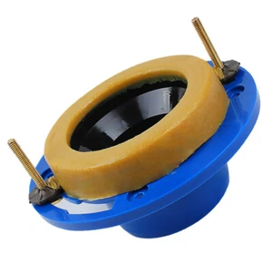 Toilet Seal Bathroom Bowl Gasket Wax Ring Flange Sealing Connector Fixing Kit - Picture 1 of 12