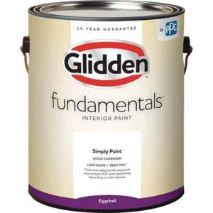 Glidden Fundamentals Interior Paint Eggshell White & Pastel Base 1 Gallon - Picture 1 of 1