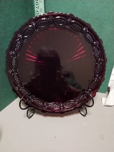 2 Vintage Avon 1876 Cape Cod Ruby Red Dinner 10 3/4”Plates - Picture 1 of 1