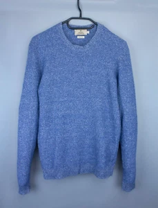 Suéter Para Hombres Hackett Mayfair Puntada Cuello Redondo Azul Talla XS Mezcla de Lana Parche en el Codo - Imagen 1 de 12