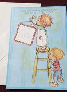 Biglietto di auguri compleanno Betsey Clark Hallmark vintage mai usato nonna core - Foto 1 di 4