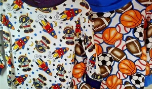Space Rockets OR Sports Boys Pajamas 2 piece New Choice Size 12m-4T - Picture 1 of 5