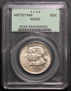 1937 50c Silver Antietam Half-dollar MS 65 PCGS Lime # 4346302 + Bonus - Picture 1 of 2