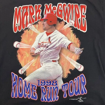 Mark McGwire 1998 Home Run Tour T-Shirt Large VTG MLB St. Louis Cardinals - Image 1 of 4