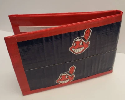 Cleveland Guardians Indians Chief Wahoo Bi-Fold Duct Tape Wallet MLB handmade - Image 1 of 3