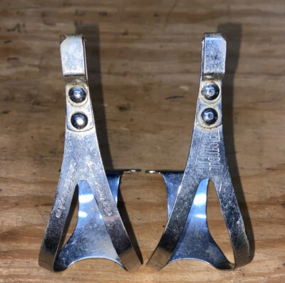 Pair Christophe toe clips size “brevete” (short) - Image 1 of 4