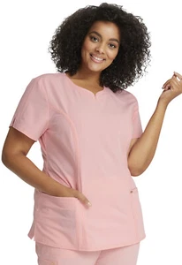 Rose Petal Cherokee Scrubs Statement V Neck Top CK695 ROPE - Bild 1 von 5
