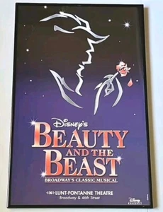 Disney's Beauty and the Beast Broadway Classic Musical Framed Poster - 14" X 22 - Picture 1 of 4