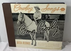 Bing Crosby Cowboy Songs 1947 Decca 4 Record Set 78RPM Album No. A-514 Vol 1 - Picture 1 of 5