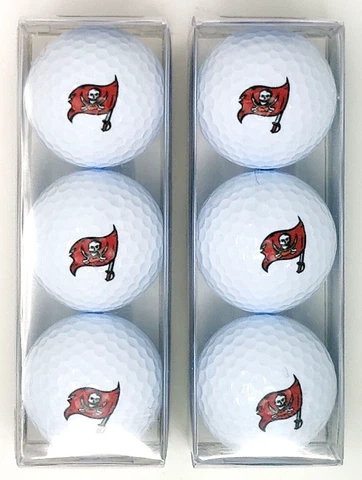 NFL Tampa Bay Buccaneers Logo Regulation Size Golf Balls  Two 3 Packs Cover